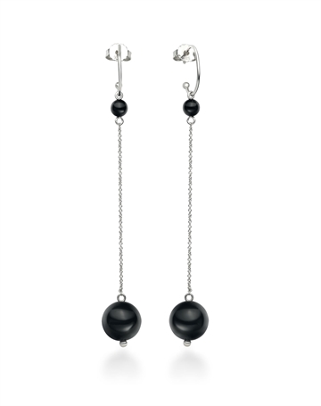 Onyx Earrings with chain